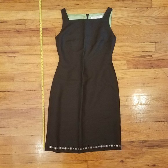Max Studio Sz 2 Embellished Raw Silk Sheath Dress - Picture 5 of 5